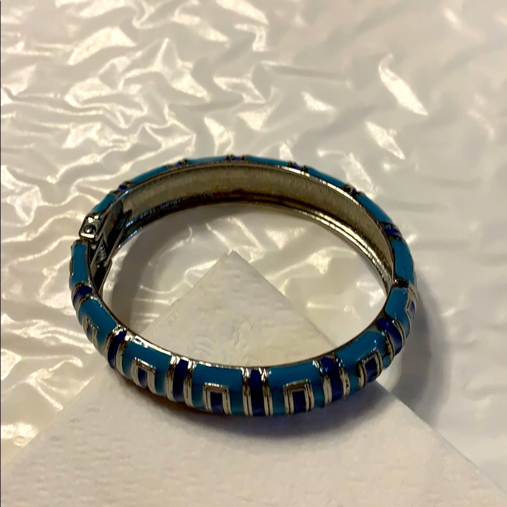 Blue/teal/silver bracelet